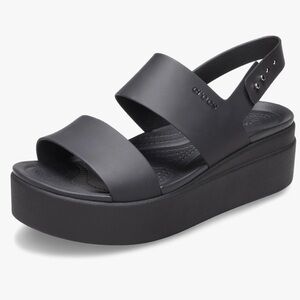 CROCS LiteRide Black Sandals with Cushioned Footbed size 8